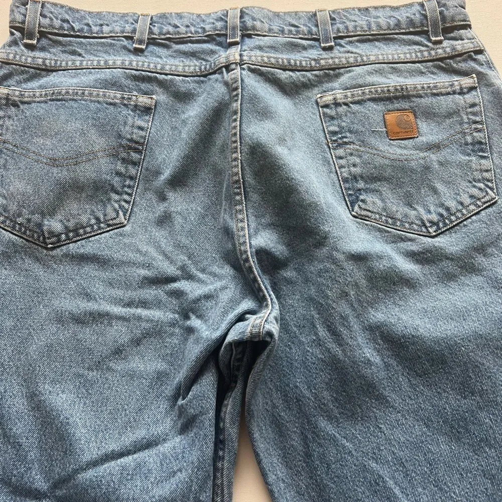 EUC Carhartt Jeans Mens 42x32 Sraight Pockets Loose Original (C3)